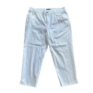 Jones New York Signature Mid Rise Stretch Cropped Denim Jeans